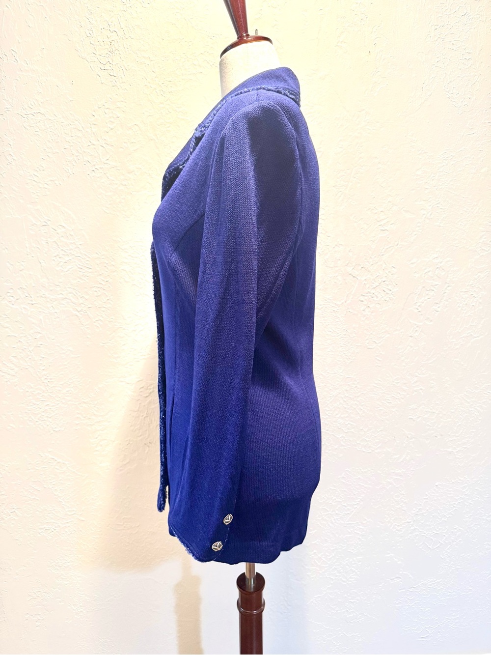 St. John Collection Long Blazer with Decorative Buttons - Picture 4 of 12